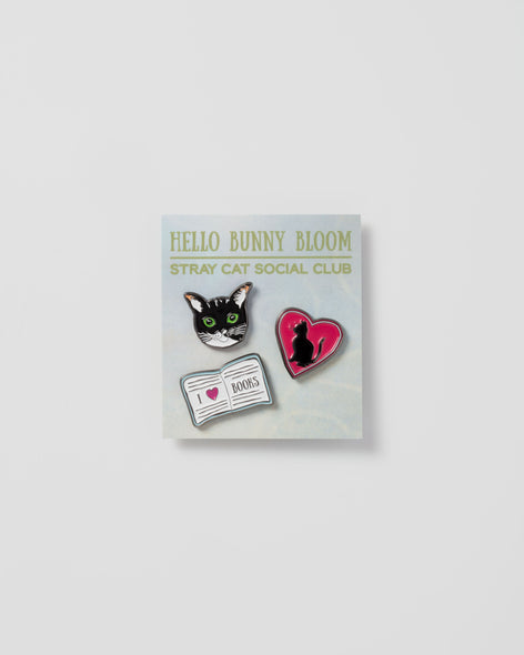 Hello Bunny Bloom x Stray Cat Social Club Pin Set