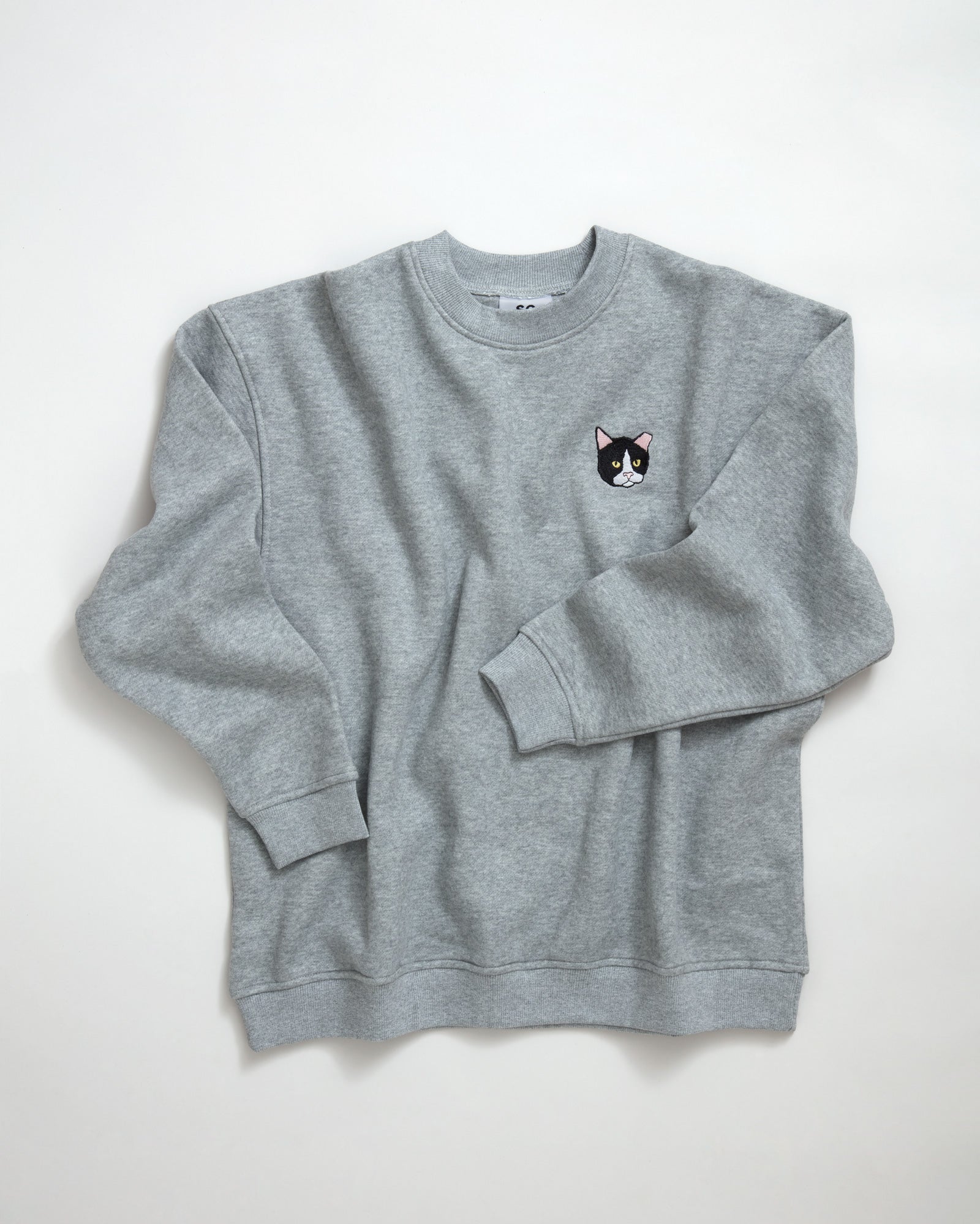 Tuxedo cat sweater top